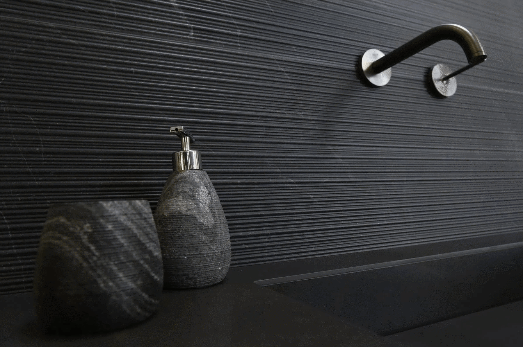 Shale Dark Ribbed 300x600mm Myaree Ceramics